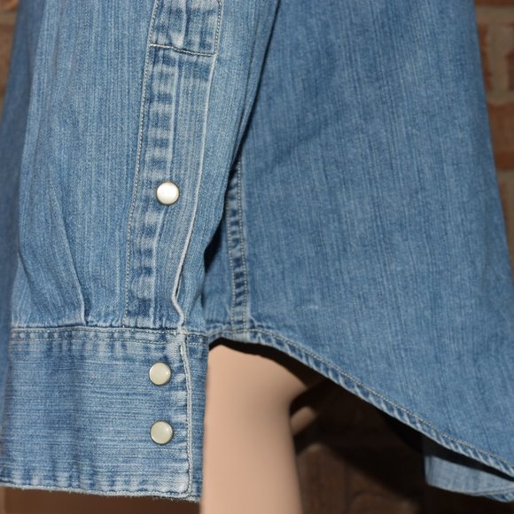 Polo Ralph Lauren Denim Shirt XL Western Classic Snap Jean Aztec Sportsman - Picture 4 of 8